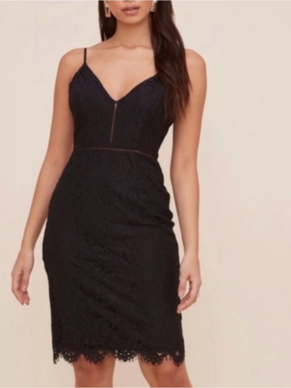 ASTR The Label Black Lace Dress Large
